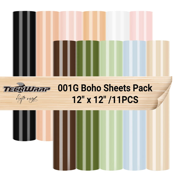 001 Boho Color Sheets Pack (11 PCS) - TeckWrap Craft Europe