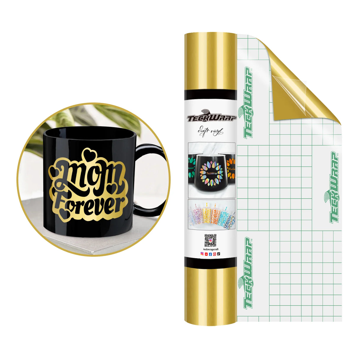 Super Glossy Permanent Adhesive Vinyl Foil - TeckWrap Craft Europe