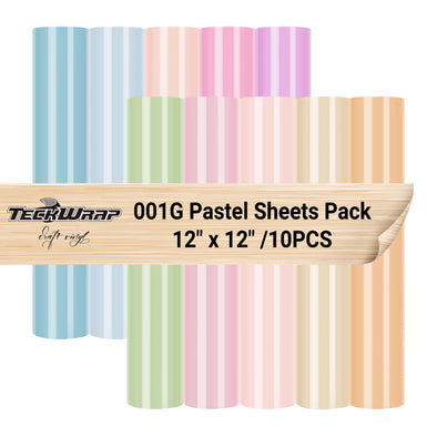 001 Series Pastel Color Sheets Pack - TeckWrap Craft Europe