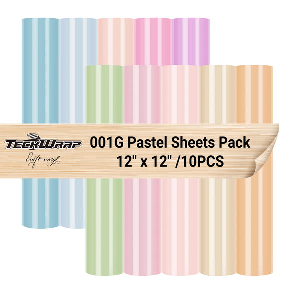 001 Series Pastel Color Sheets Pack - TeckWrap Craft Europe