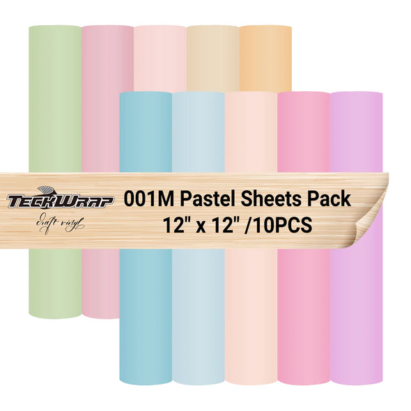 001 Series Pastel Color Sheets Pack - TeckWrap Craft Europe