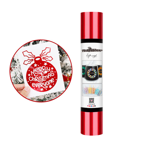 Metallic Satin Chrome Permanent Adhesive Vinyl Folie - TeckWrap Craft Europe