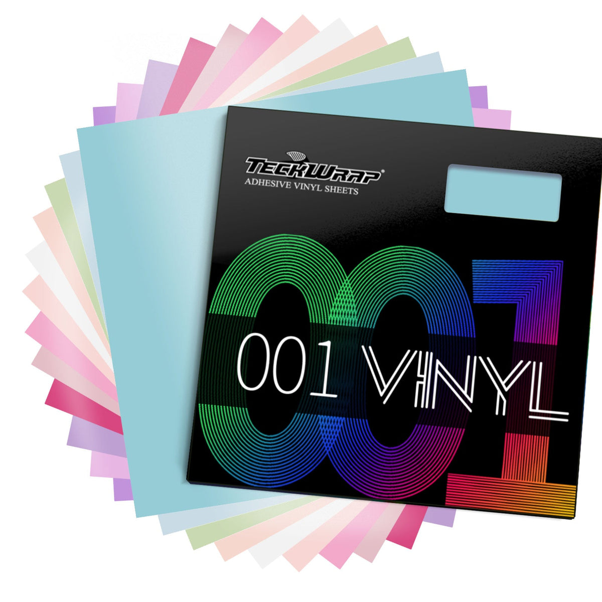 001 SUPER Series Pastel Color Adhesive Vinyl Sheets Pack 12PCS - TeckWrap Craft Europe