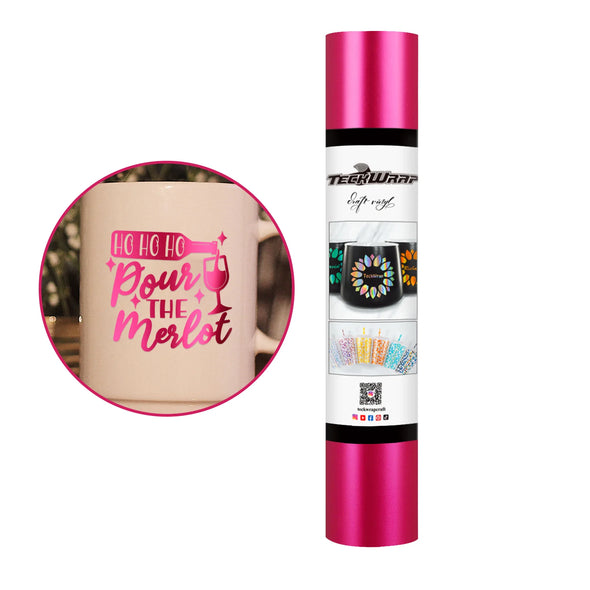 Metallic Satin Chrome Permanent Adhesive Vinyl Folie - TeckWrap Craft Europe