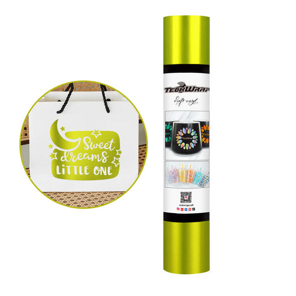 Metallic Satin Chrome Permanent Adhesive Vinyl Folie - TeckWrap Craft Europe