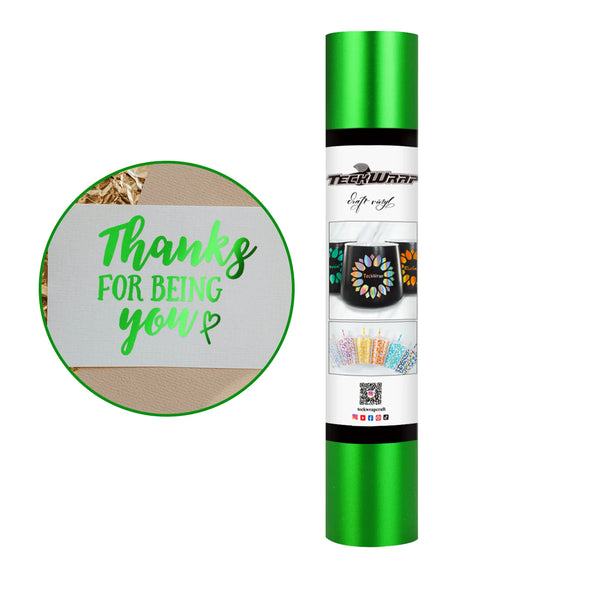 Metallic Satin Chrome Permanent Adhesive Vinyl Folie - TeckWrap Craft Europe