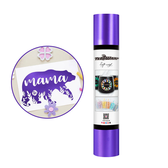 Metallic Satin Chrome Permanent Adhesive Vinyl Folie - TeckWrap Craft Europe