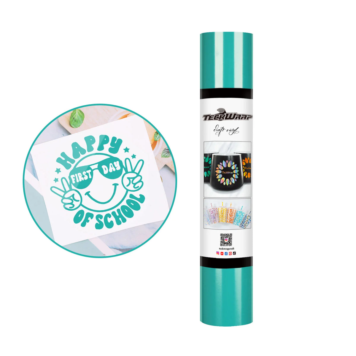 Glossy Permanent Adhesive Vinyl Folie - TeckWrap Craft Europe