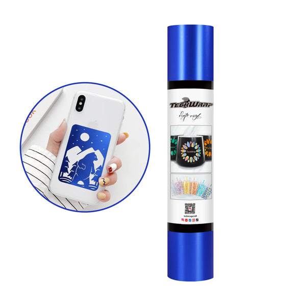 Metallic Satin Chrome Permanent Adhesive Vinyl Folie - TeckWrap Craft Europe