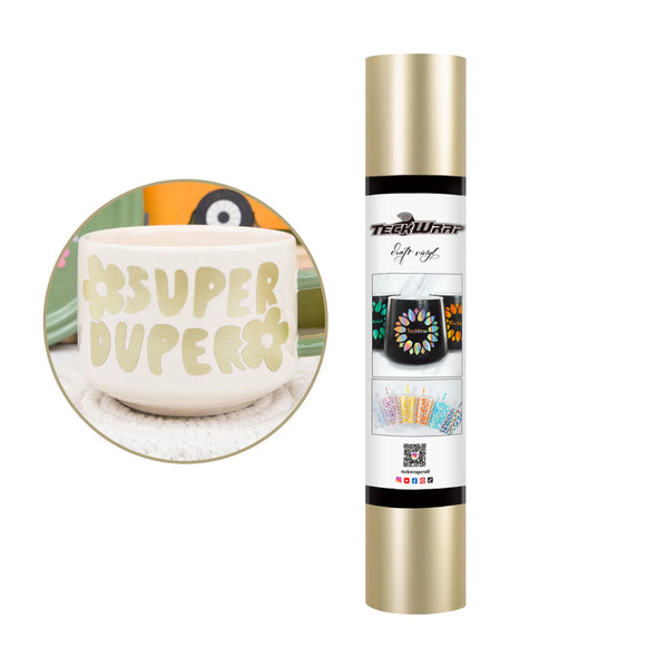 Metallic Satin Chrome Permanent Adhesive Vinyl Folie - TeckWrap Craft Europe