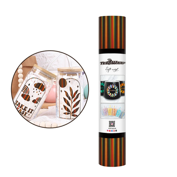 Bubble Free Holographic Rainbow Adhesive Vinyl - TeckWrap Craft Europe