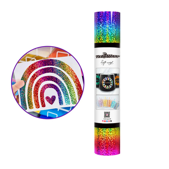 Permanent Holographic Sparkle Adhesive Craft Vinyl Foile - TeckWrap Craft Europe