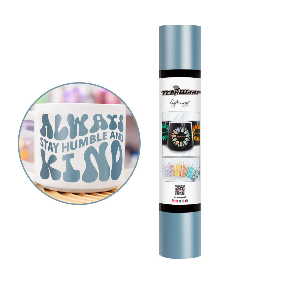 Matte Permanent Adhesive Vinyl Folie - TeckWrap Craft Europe