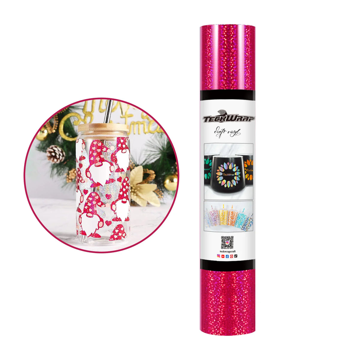 Permanent Holographic Sparkle Adhesive Craft Vinyl Foile - TeckWrap Craft Europe
