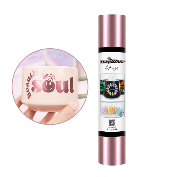 Metallic Satin Chrome Permanent Adhesive Vinyl Folie - TeckWrap Craft Europe