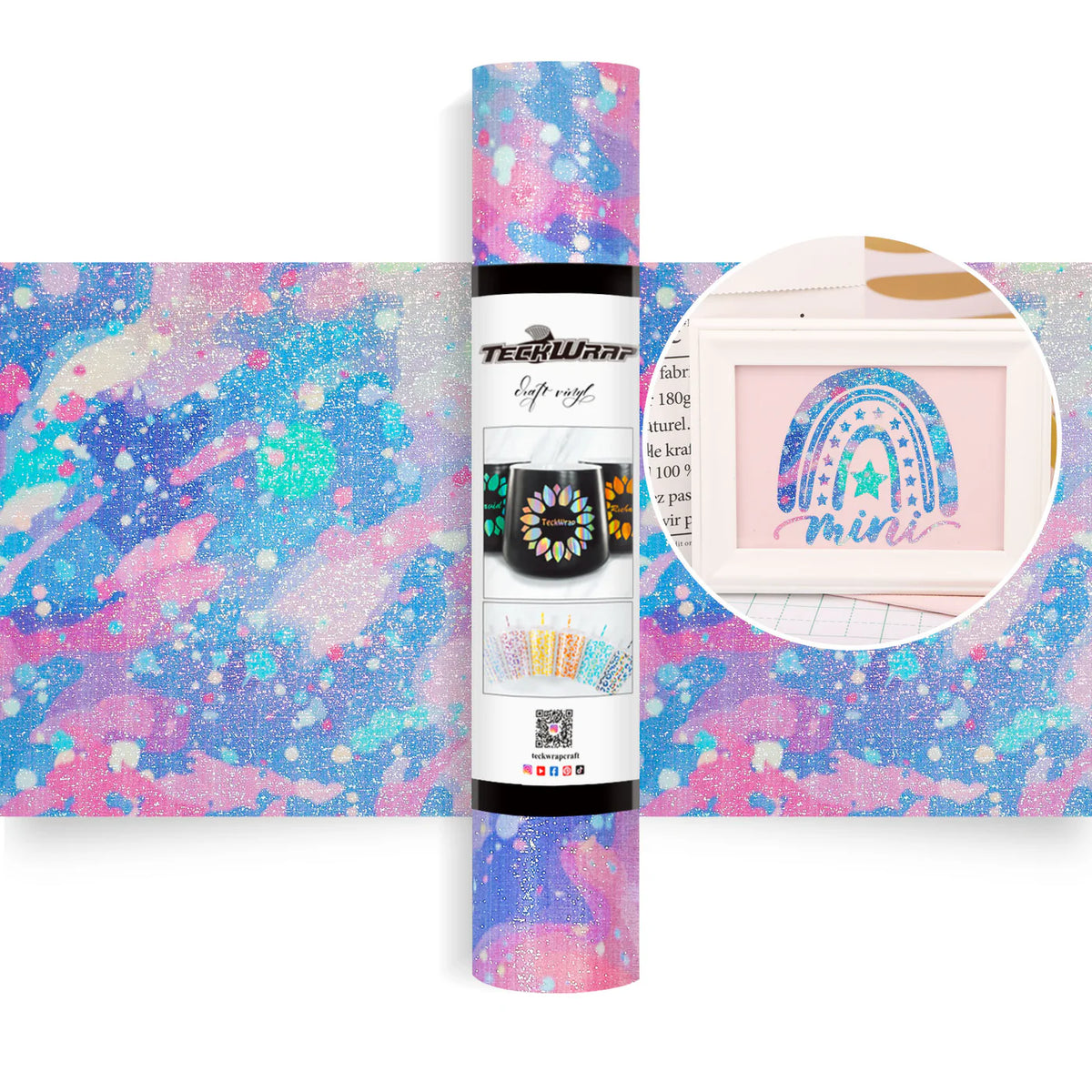 Glitter Brush Adhesive Vinyl Foil - TeckWrap Craft Europe