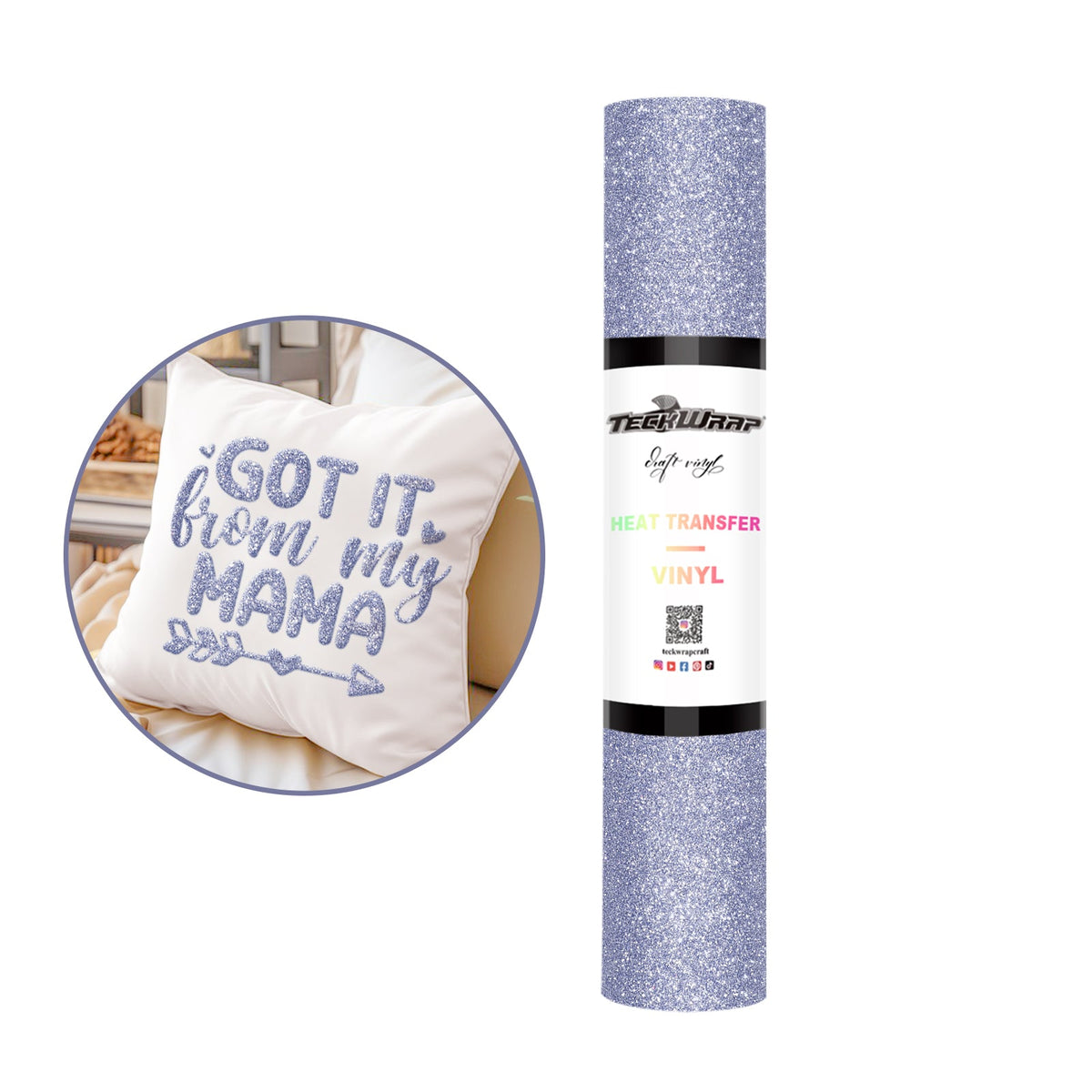 Glitter PUFF Heat Transfer Vinyl - TeckWrap Craft Europe
