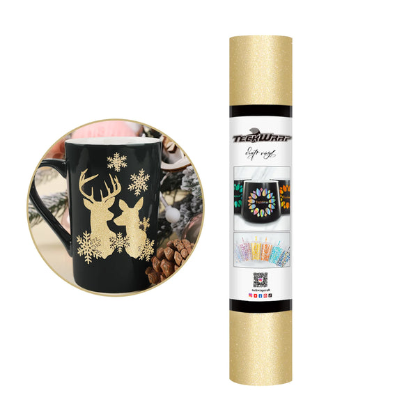 Glitter Permanent Adhesive Craft Vinyl Folie - TeckWrap Craft Europe