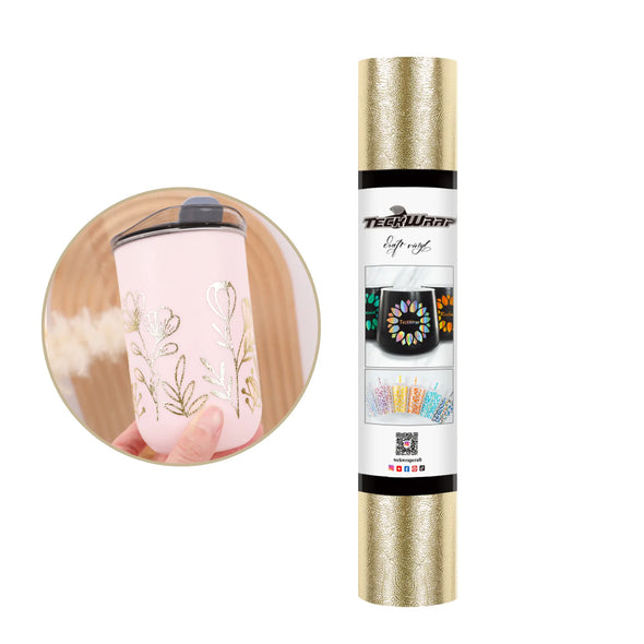 Permanent Textured Metallic Adhesive Vinyl Folie - TeckWrap Craft Europe