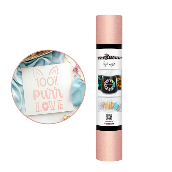 Glitter Permanent Adhesive Craft Vinyl Folie - TeckWrap Craft Europe