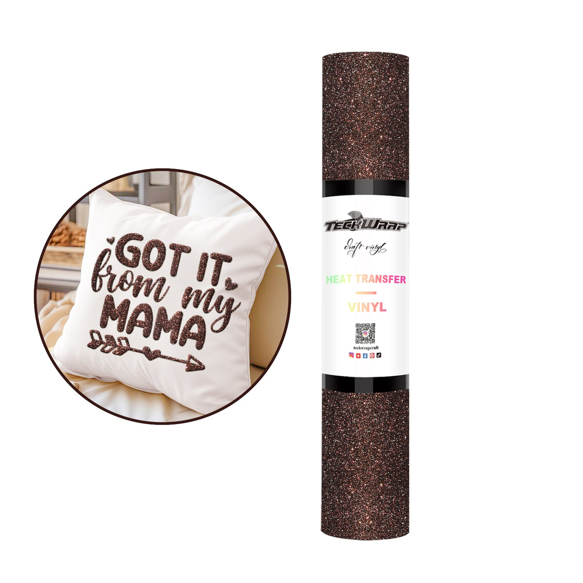 Glitter PUFF Heat Transfer Vinyl - TeckWrap Craft Europe