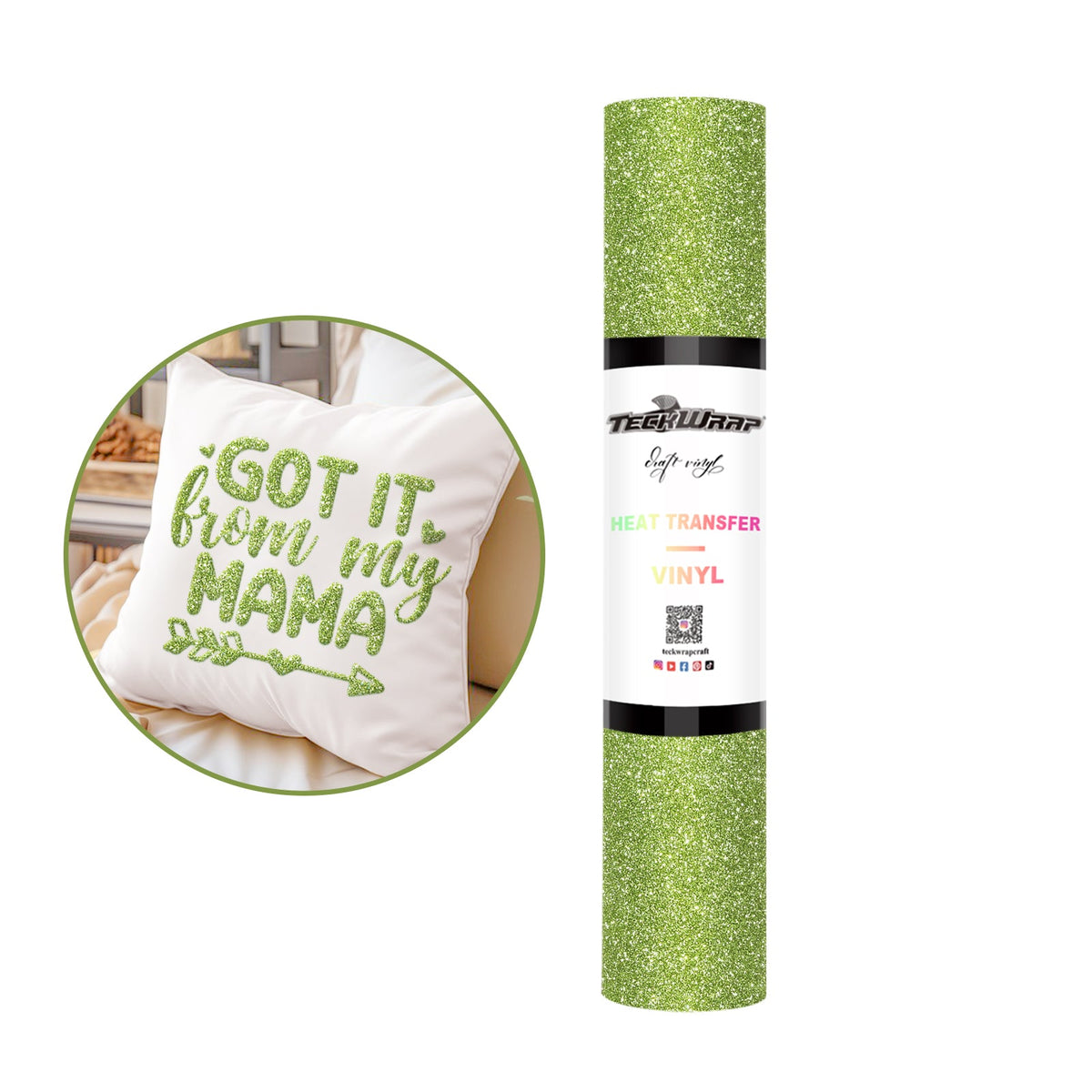 Glitter PUFF Heat Transfer Vinyl - TeckWrap Craft Europe