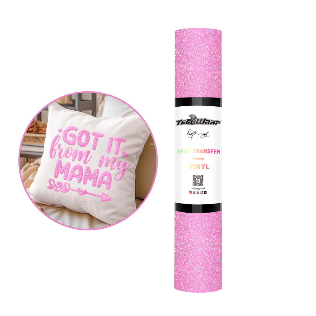 Glitter PUFF Heat Transfer Vinyl - TeckWrap Craft Europe