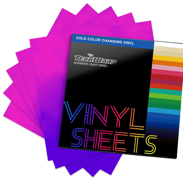 Neon Cold Color Changing Vinyl Sheets Pack - TeckWrap Craft Europe