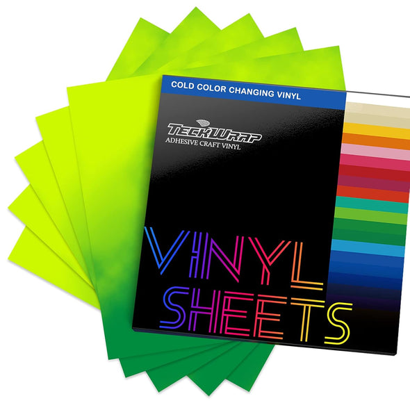 Neon Cold Color Changing Vinyl Sheets Pack - TeckWrap Craft Europe