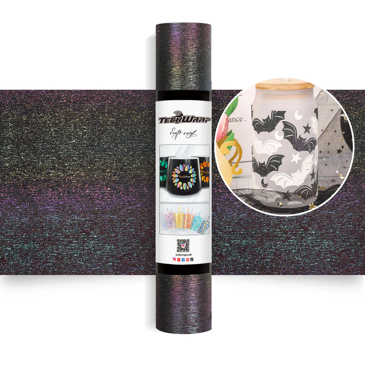 Glitter Brush Adhesive Vinyl Foil - TeckWrap Craft Europe