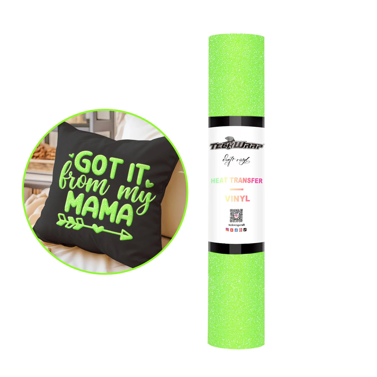 Glitter PUFF Heat Transfer Vinyl - TeckWrap Craft Europe