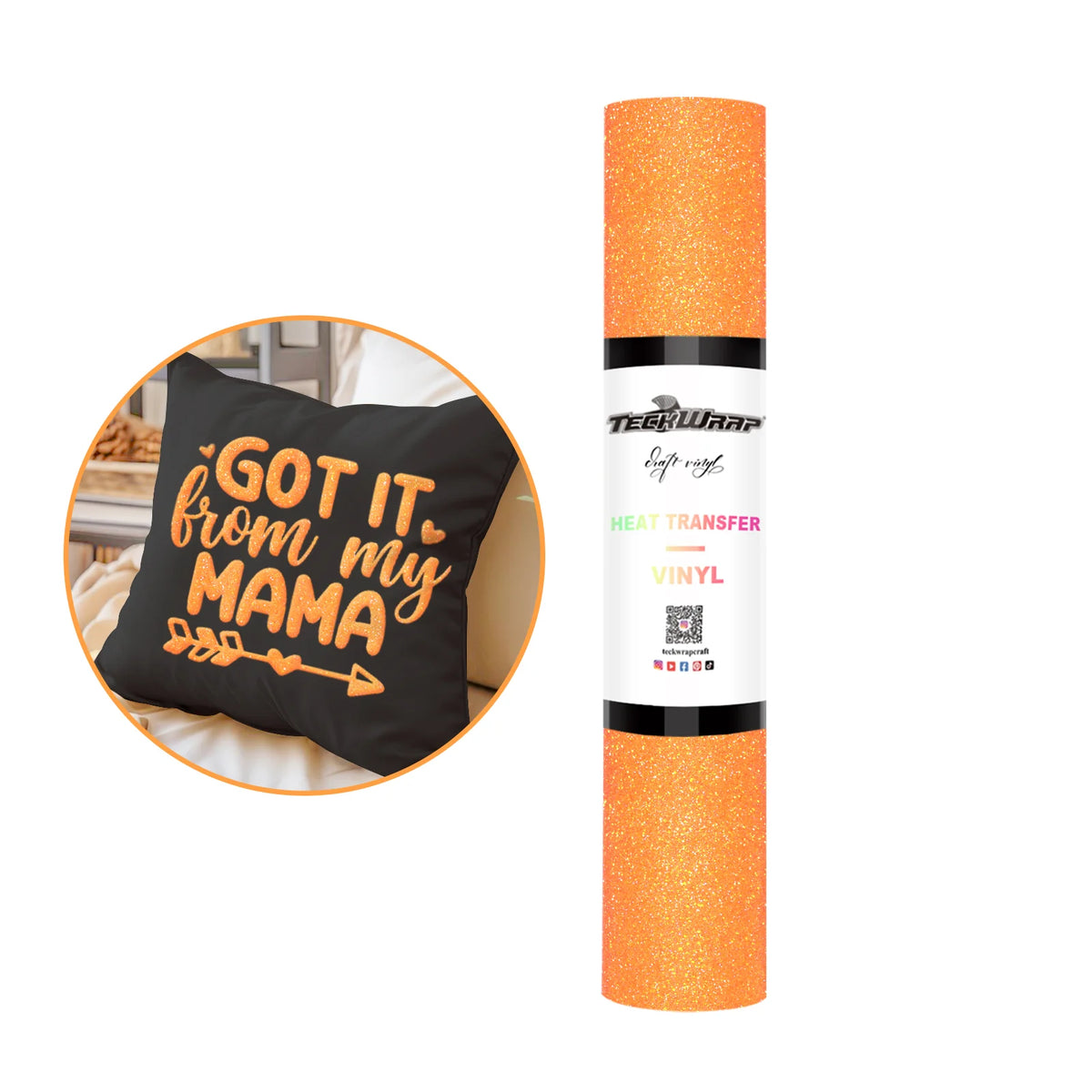 Glitter PUFF Heat Transfer Vinyl - TeckWrap Craft Europe