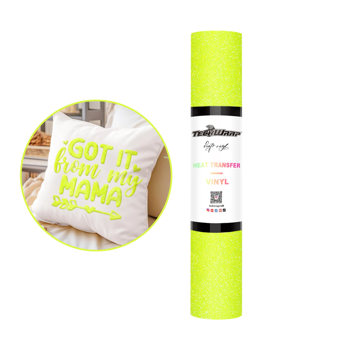 Glitter PUFF Heat Transfer Vinyl - TeckWrap Craft Europe