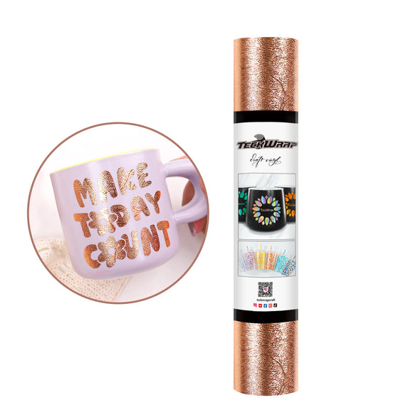 Permanent Textured Metallic Adhesive Vinyl Folie - TeckWrap Craft Europe