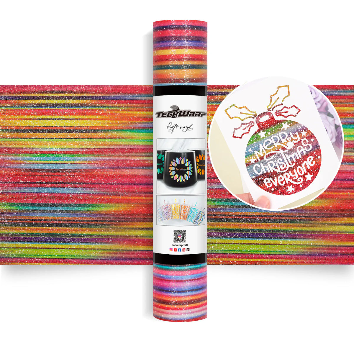 Glitter Brush Adhesive Vinyl Foil - TeckWrap Craft Europe