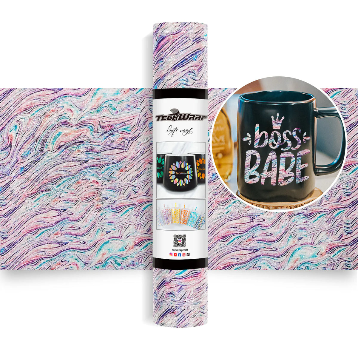 Glitter Brush Adhesive Vinyl Foil - TeckWrap Craft Europe