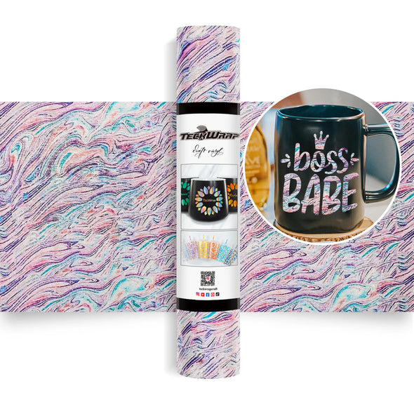 Glitter Brush Adhesive Vinyl Foil - TeckWrap Craft Europe