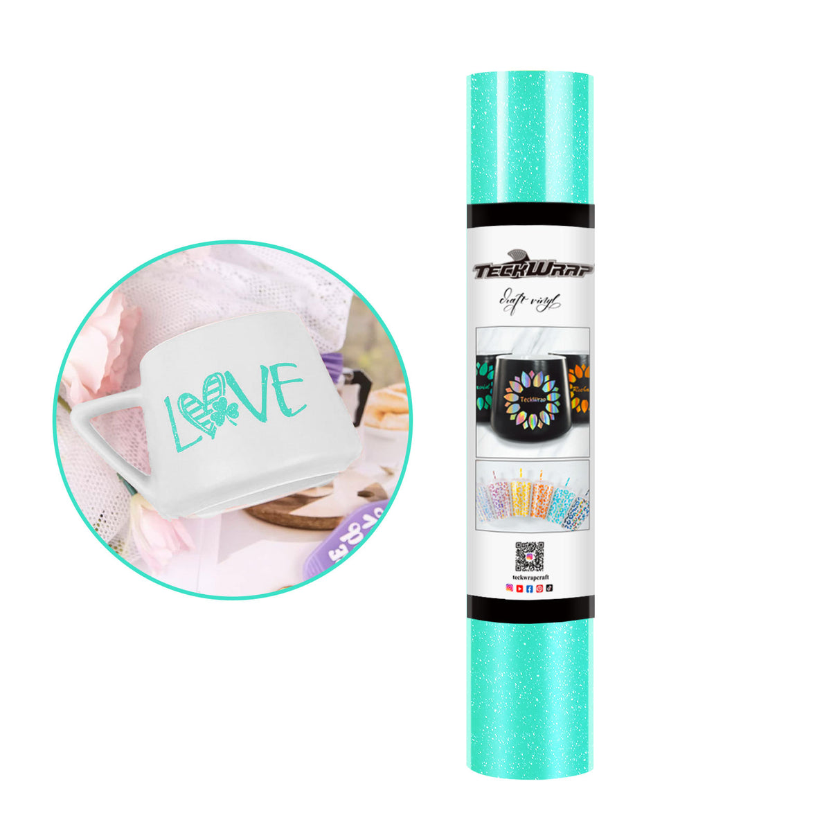 Shimmer Permanent Adhesive Craft Vinyl Folie - TeckWrap Craft Europe