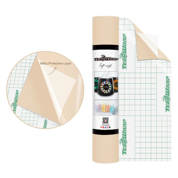 Super Matte Permanent Adhesive Vinyl Folie with Protective Layer - TeckWrap Craft Europe