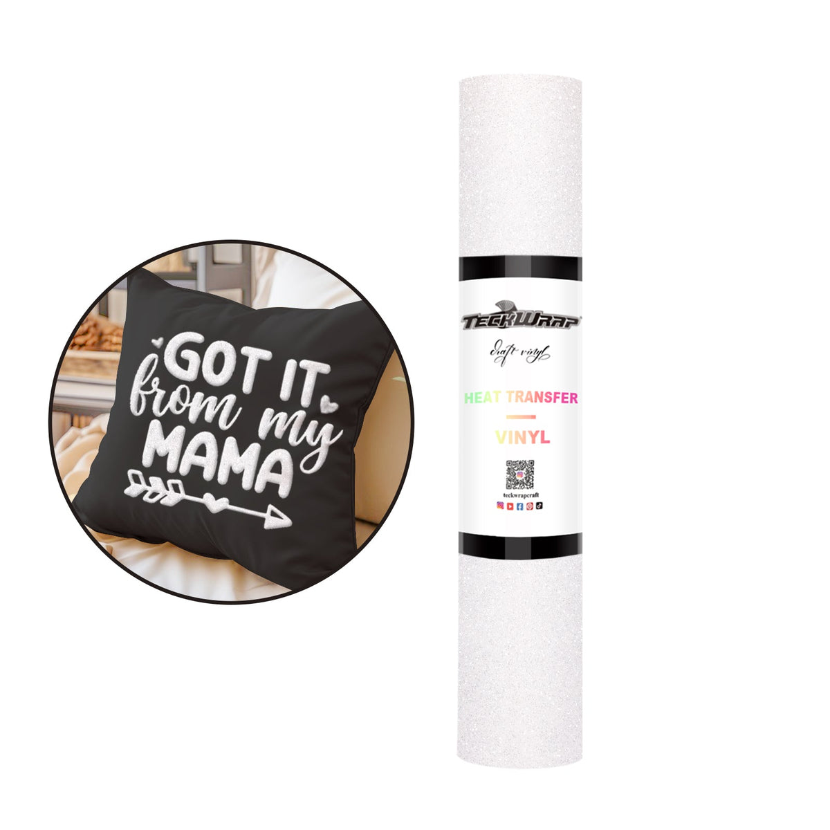 Glitter PUFF Heat Transfer Vinyl - TeckWrap Craft Europe