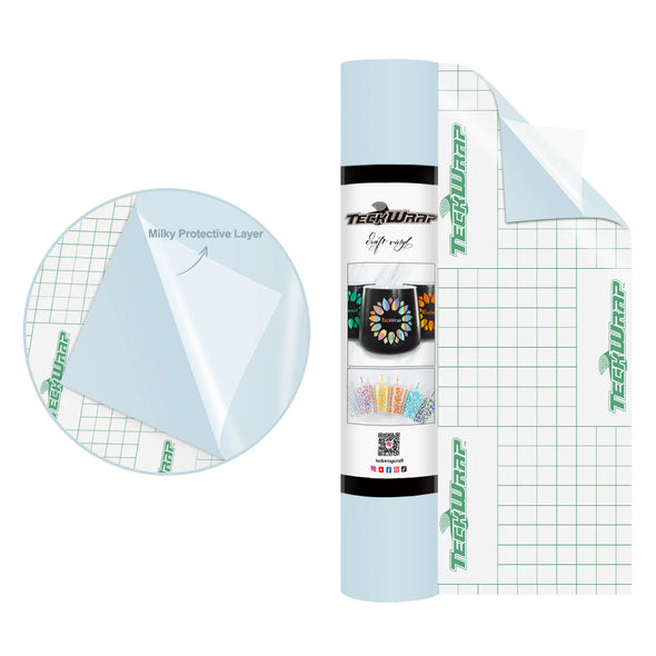 Super Matte Permanent Adhesive Vinyl Folie with Protective Layer - TeckWrap Craft Europe