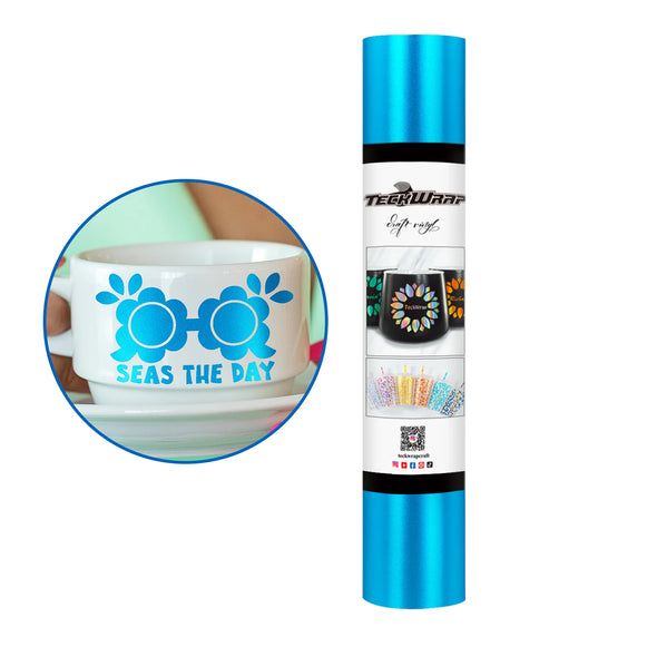 Metallic Satin Chrome Permanent Adhesive Vinyl Folie - TeckWrap Craft Europe