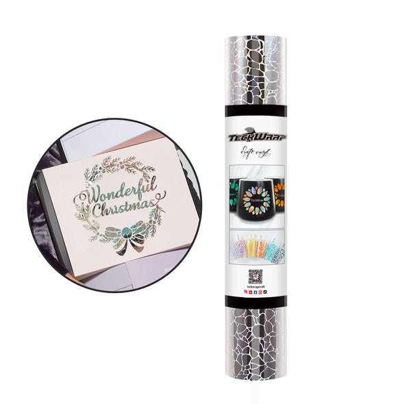 NEW Holographic Cobblestone Pattern Adhesive Vinyl Roll - TeckWrap Craft Europe