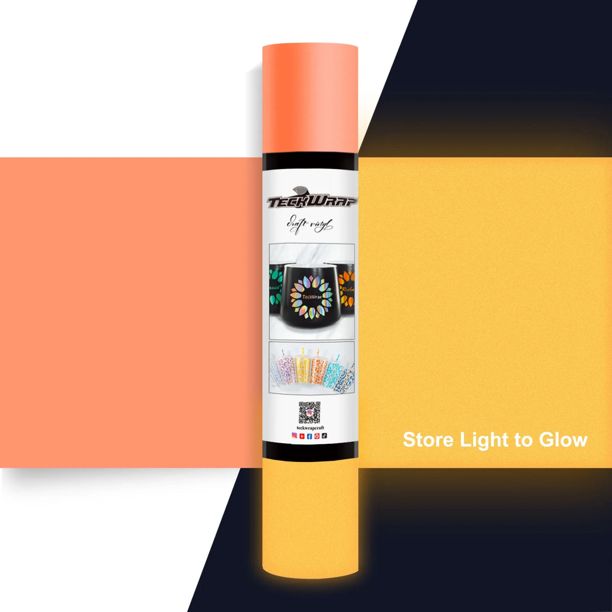 Glow In the Dark Adhesive Vinyl Folie - TeckWrap Craft Europe