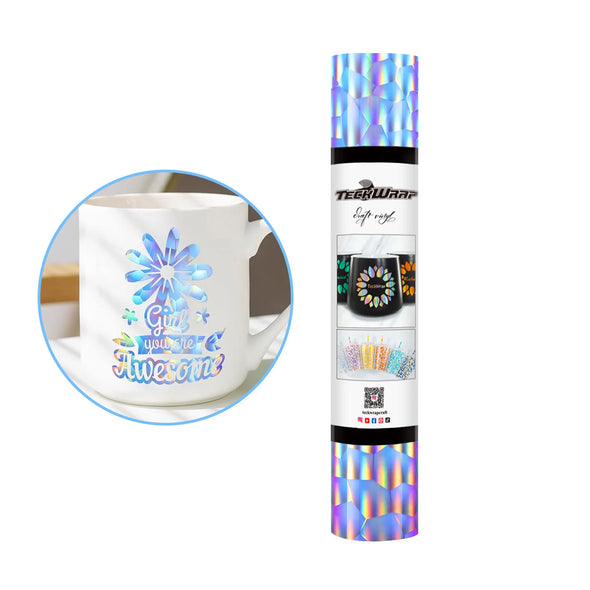 Holographic Patterned Adhesive Vinyl Foile - TeckWrap Craft Europe