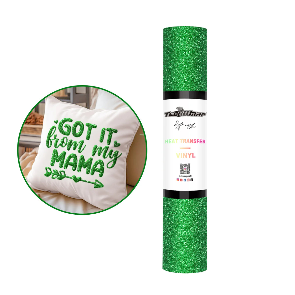 Glitter PUFF Heat Transfer Vinyl - TeckWrap Craft Europe
