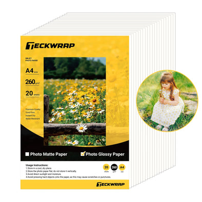 A4 Photo Paper ( 260 g ) 20 Sheets - TeckWrap Craft Europe