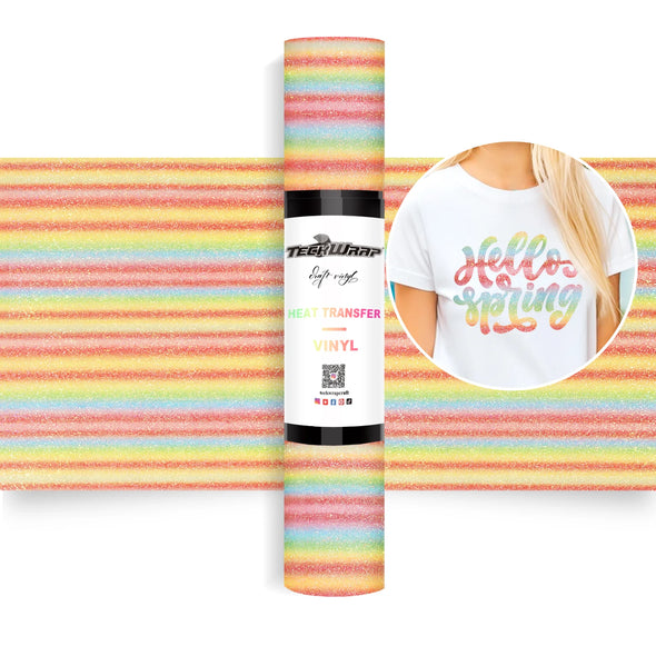 Ombre Glitter Heat Transfer Vinyl Roll HTV Vinylfoil - TeckWrap Craft Europe