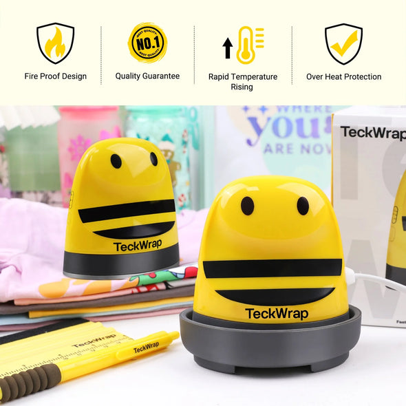 Yellow Mini Heat Press Machine - TeckWrap Craft Europe