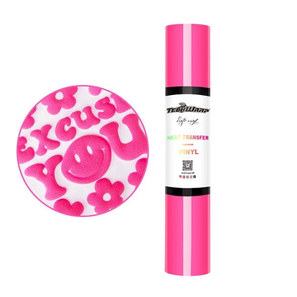 Iron On Puff Heat Transfer Vinyl Foil HTV Craft Vinyl Roll 3D - TeckWrap Craft Europe